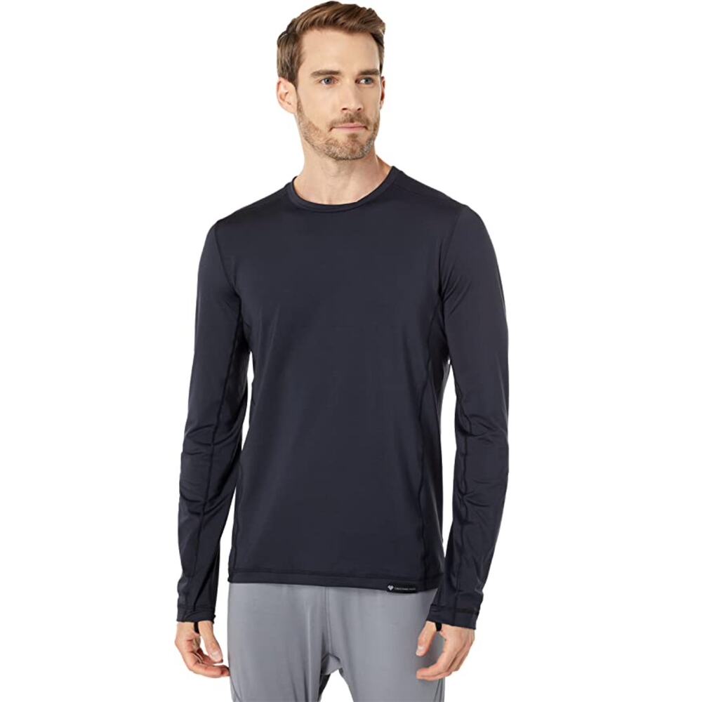 Obermeyer Men's Lean Crew Baselayer Long Sleeve Shirt Size Medium Black New